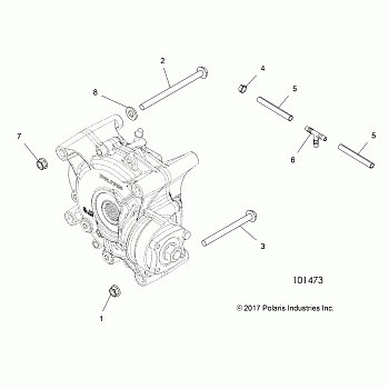 DRIVE TRAIN, GEARCASE MOUNTING, REAR - A18SVS95CR/ER