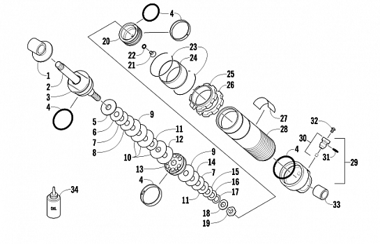 REAR SUSPENSION FRONT ARM SHOCK ABSORBER