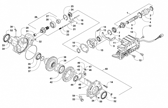 FRONT DRIVE GEARCASE ASSEMBLY