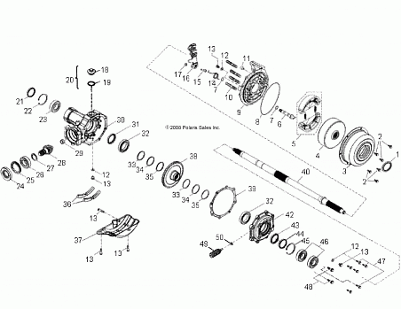 WHEELS, REAR AXLE - A08PB20AB/AD (49ATVAXLE09PHX)