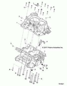 ENGINE, CRANKCASE - Z19VEL92AK/BK/AR/BR/LR/AM/BM (701921)