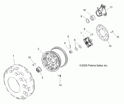 WHEELS, REAR TIRE and BRAKE DISC - A17S6S57CM