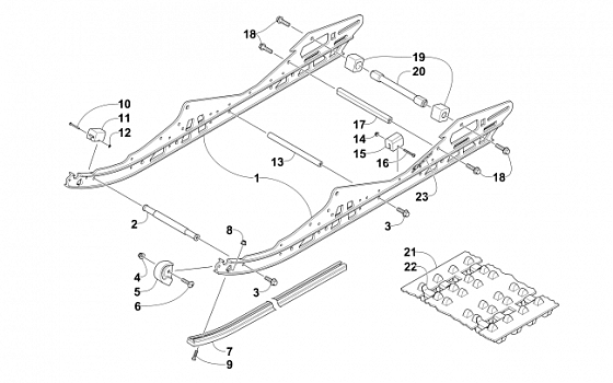 SLIDE RAIL AND TRACK ASSEMBLY