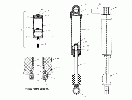 SHOCK (REAR TRACK)(M-10 ACE) - S04ND4BS/BSA (4988678867C06)