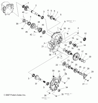 GEARCASE, MAIN, INTERNAL COMPONENTS 1 - R08VH76AD/AG (49RGRTRANSINTL08VISTA)