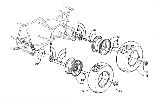 WHEEL AND TIRE ASSEMBLY