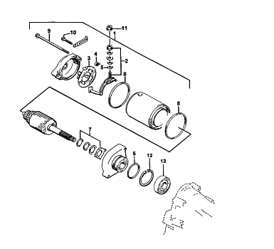 STARTER MOTOR ASSEMBLY