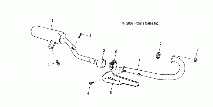 ENGINE, EXHAUST - A09PB20EB (49ATVEXHAUST08PHXQD)