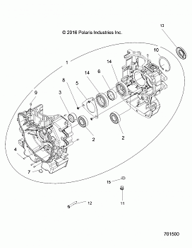 ENGINE, CRANKCASE - R19RNA57B1/B9/EBX (701500)