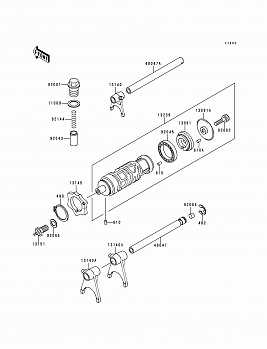 Gear Change Drum/Shift Fork(s)