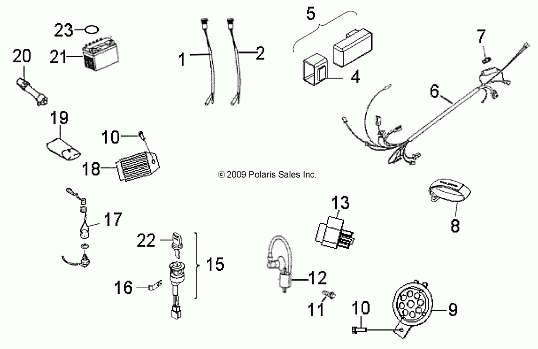 ELECTRICAL, SWITCHES, HARNESS and INDICATORS - A11FA09AA (49ATVELECT10OTLW90)