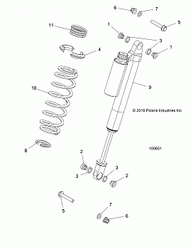 SUSPENSION, FRONT SHOCK MOUNTING - A18DCE87BB (100651)
