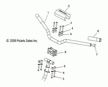 STEERING, HANDLEBAR MOUNTING - S09PB8ES/ESL (49SNOWHANDLEBAR09SHIFT)