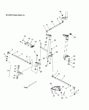 STEERING, LOWER - S16CM8 ALL OPTIONS (49SNOWSTEERINGLWR15RMK)