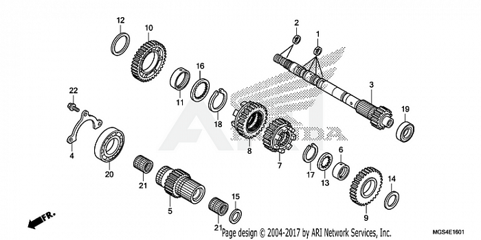 TRANSMISSION (NC700XD)   (MAINSHAFT)