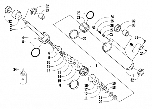 REAR SUSPENSION REAR ARM SHOCK ABSORBER