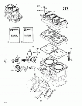 Cylinder, Exhaust Manifold (787)