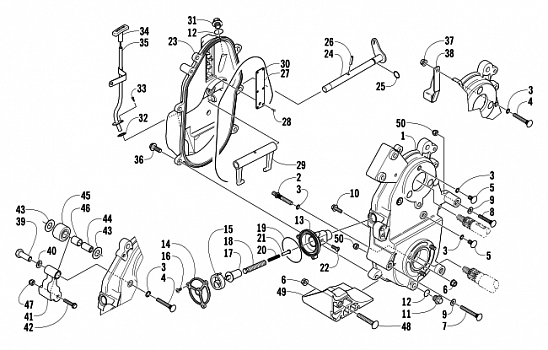 DROPCASE AND CHAIN TENSION ASSEMBLY