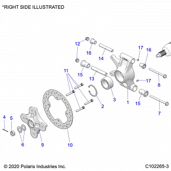SUSPENSION, REAR HUBS, CARRIER and BRAKE DISC - A20SYE95AD/CAD (C102265-3)