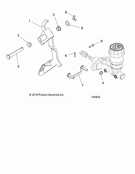 BRAKES, PEDAL AND MASTER CYLINDER MOUNTING - A19DAE57D5 (100835)
