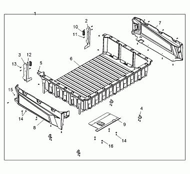 BODY, BOX ASM. - R14WH88A/9EA ALL OPTIONS (49RGRBOX14CREW)