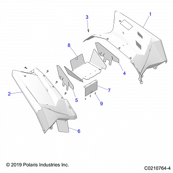 BODY, REAR CAB AND HEAT SHIELDS - A20SVE95KR (C0210764-4)