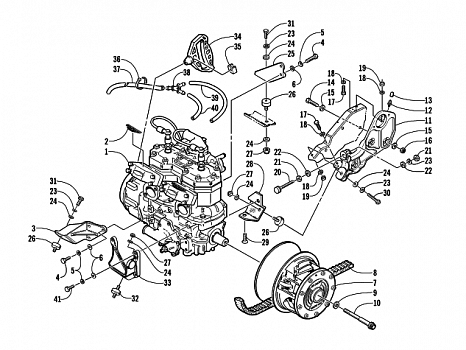 ENGINE AND RELATED PARTS