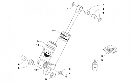 REAR SUSPENSION REAR ARM SHOCK ABSORBER