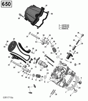 Cylinder Head, Front - 650 EFI