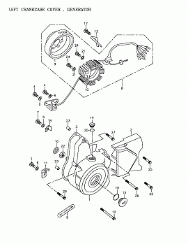 Left Crankcase Cover, Generator 172a-07