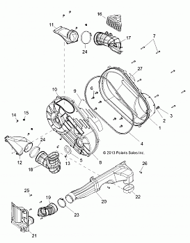 DRIVE TRAIN, CLUTCH COVER - R14WH88A/9EA ALL OPTIONS (49RGRCLUTCHCVR14CREW)