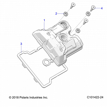 ENGINE, VALVE COVER - A20SEE57K1 (C101422-24)