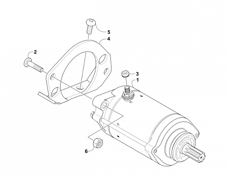 STARTER MOTOR ASSEMBLY (VIN: 4UF07ATV97T270001 and above)