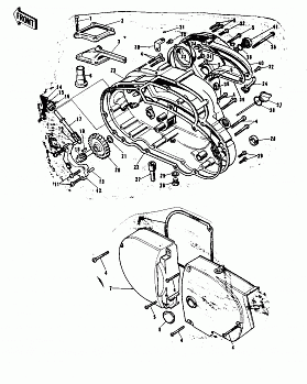 ENGINE COVERS (&#39;74-&#39;75 F9-B/F9-C 350)