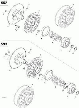 Driven Pulley , 500F SUV