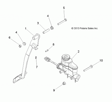 BRAKES, PEDAL AND MASTER CYLINDER - R14RH57AA/AC/AR/6EAZ (49RGRBRAKEFOOT14570)