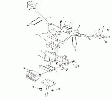 HANDLEBAR/HEADLIGHT - A01BA50AA (4963716371B005)