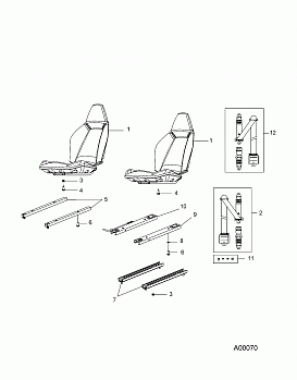 BODY, SEAT, MOUNTING and BELTS - Z18YAV17B2/B8/N2/N8 (49RGRSEATMTG10RZR170)