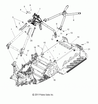 CHASSIS, CHASSIS ASM. and OVER STRUCTURE - S12BF8GSA/GSL (49SNOWCHASSISFRT212800PROR)