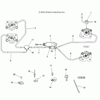 BRAKES, BRAKE LINES AND MASTER CYLINDER - A19DAE57D5 (100858)
