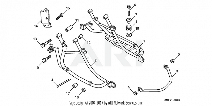 SADDLEBAG MOUNTING BRACKETS (VT1300CT)