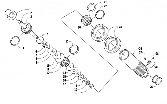 REAR SUSPENSION FRONT ARM SHOCK ABSORBER