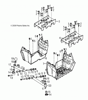 CHASSIS, FOOTREST - A10KA05AB/AD (49ATVSUSPFRT08OUT50)