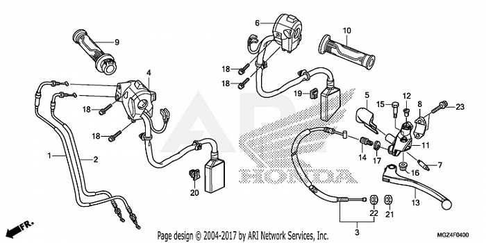 HANDLE LEVER@SWITCH@CABLE