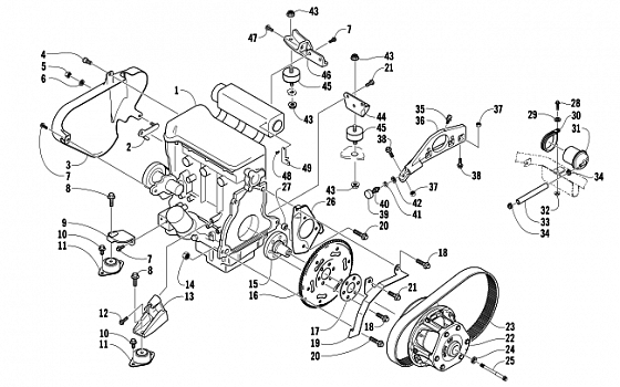 ENGINE AND RELATED PARTS