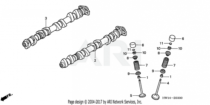 CAMSHAFT + VALVE