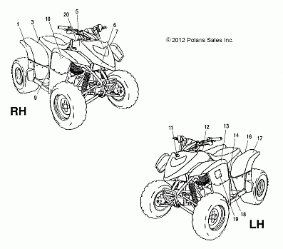 BODY, DECALS - A13PB20AF (49ATVDECAL13PHX)