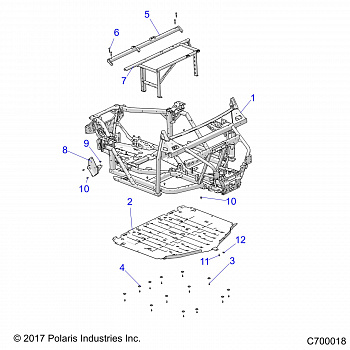 CHASSIS, MAIN FRAME AND SKID PLATES - R21RRH99AC/BC (C700018)