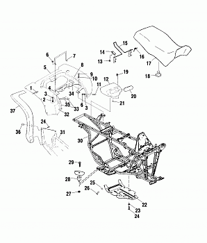 REAR CAB AND SEAT - A02CB32AA/AB/FC (4970107010A03)
