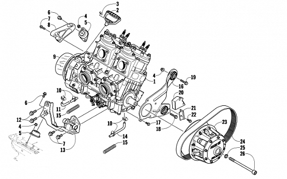 ENGINE AND RELATED PARTS